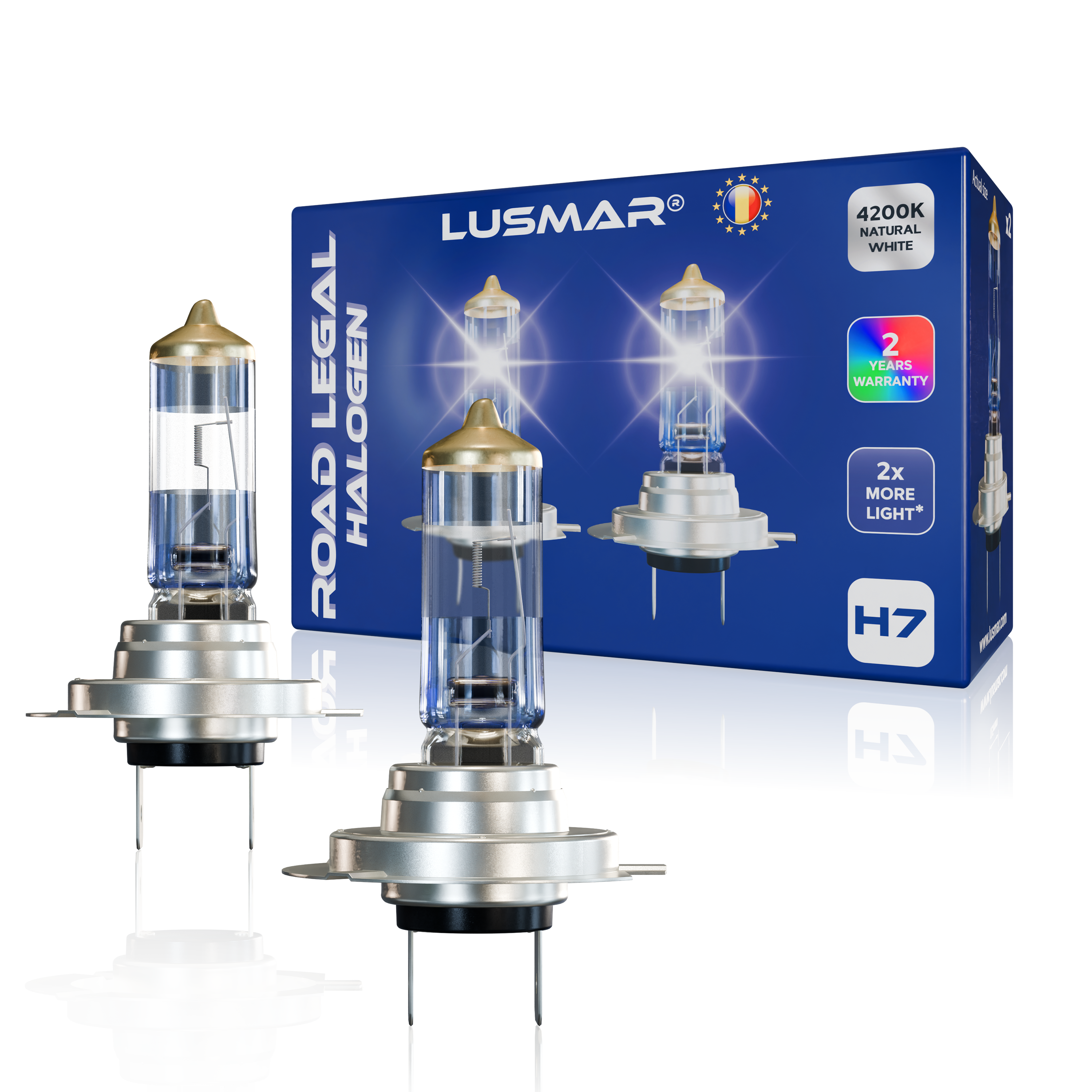 Halogen kit H7 LUSMAR Road Legal 3000 lumens - X2 BRIGHTER